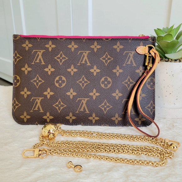 Louis Vuitton Handbags - 💕 LOUIS VUITTON Neverfull Monogram "PEONY" Mm/Gm Clutch/ Wristlet/Crossbody